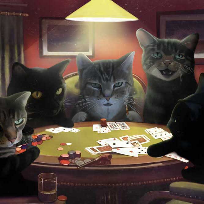 Cats Playing Poker Carinewbi